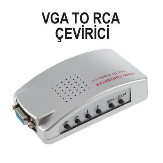 Alfais Vga To Tos Rca AV Çevirici Dönüştürücü Adap resmi