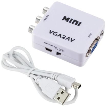 OEM Vga To Av 3Rca Video 1080p Çevirici Dönüştürüc resmi