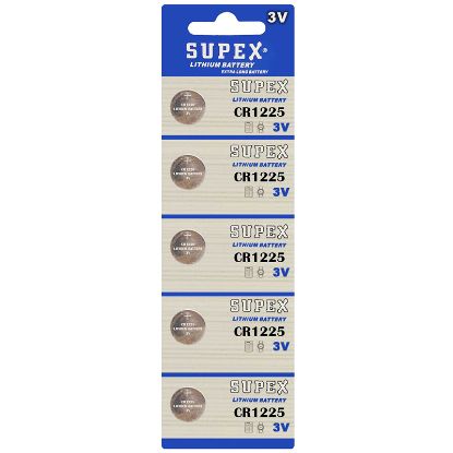 SUPEX CR1225 3 VOLT LİTYUM PİL (5'Lİ PAKET FİYATI) resmi
