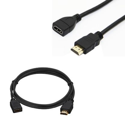 OEM ERKEK DİŞİ GOLD UÇLU 1M UZATMA HDMI KABLO resmi