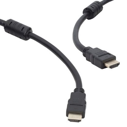 PM PLASTİK DÜZ SİYAH 5 METRE POŞETLİ HDMI KABLO resmi