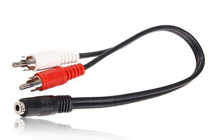 OEMk 2 x RCA Erkek (Analog Ses) - 3.5mm Stereo Diş resmi