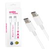 WEKO WK-21444 TYPE-C TO TYPE-C 1 METRE BEYAZ ŞARJ  resmi