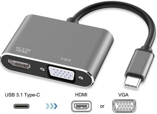 OEM USB Type C To Hdmi VGA 3.1 4K Çevirici resmi