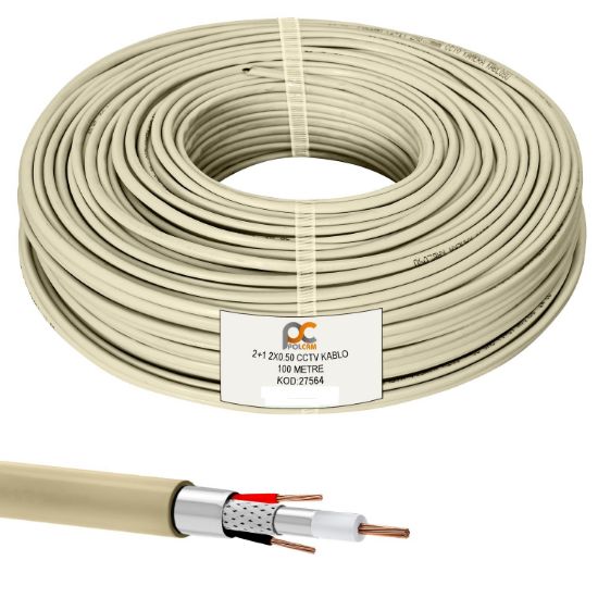 OEM 2+1 (2x0,50 100M CCTV KABLO resmi