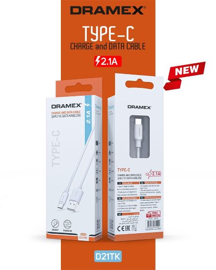 Dramex D21TK 2.1A Type-C Kablo resmi