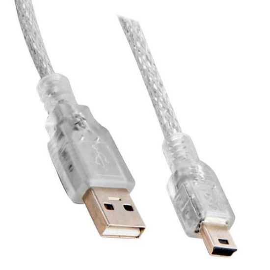 PM USB 2.0 ŞEFFAF MİNİ 5 PİN 3 METRE KABLO resmi