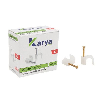 KROŞE 4 NUMARA ÇELİK ÇİVİLİ 8 MM 100'LÜ POŞET resmi