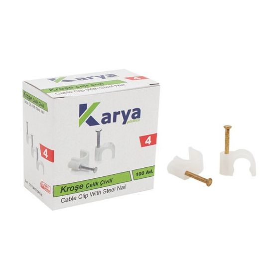 KROŞE 4 NUMARA ÇELİK ÇİVİLİ 8 MM 100'LÜ POŞET resmi