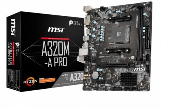 MSI A320M-A PRO DDR4 3200 (OC) DVI HDMI mATX AM4 resmi
