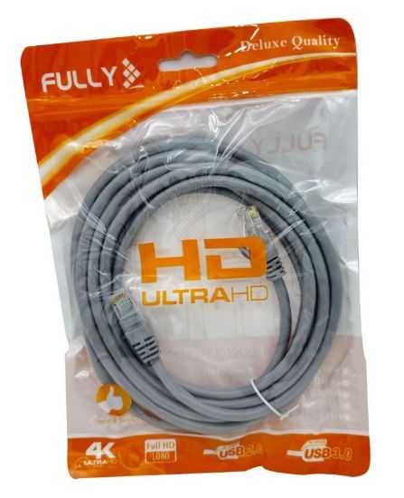 FULLY G-505V GRİ CAT6 KABLO 10 METRE  resmi