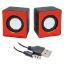 MAGICVOICE T-001 3 WATT 1+1 MİNİ USB HOPARLÖR KARE resmi