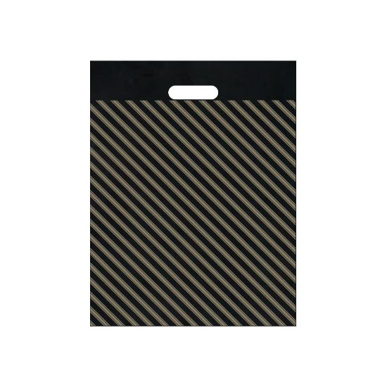 POŞET TAKVİYELİ SİYAH ÇİZGİLİ No:4 40x50 cm(50ADT) resmi