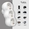 VEA VE-2211-3WG  ÜÇLÜ GOLYAT PRİZ TOPRAKLI resmi