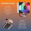 STEEP SOLİD Bakır CPU Fan - RBW Rainbow FAN resmi