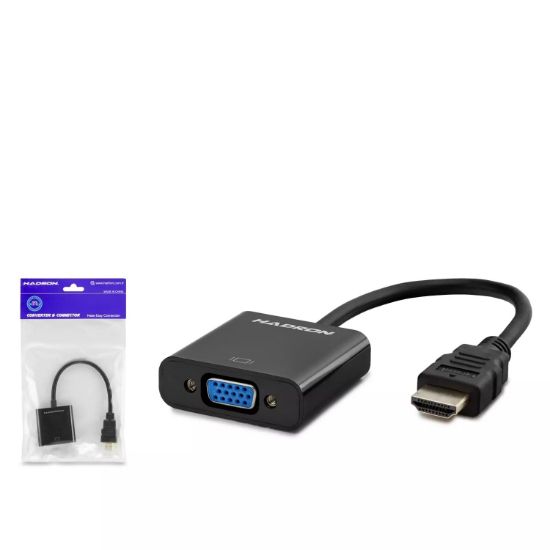 HADRON HDX2020 HDMI TO VGA F ÇEVİRİCİ 1080P SİYAH resmi