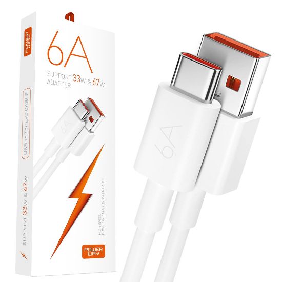 PM M6 TYPE-C TO USB-A PD 67W 6A 1 METRE ŞARJ DATA  resmi