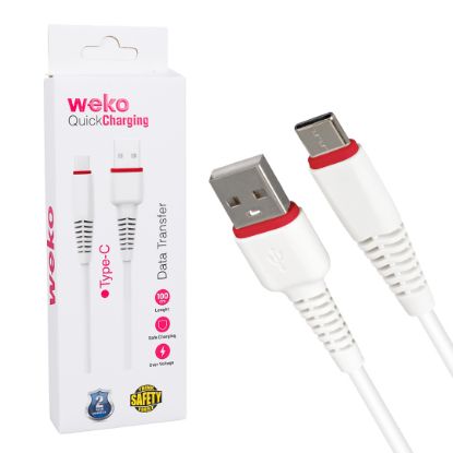WEKO WK-22021 USB TO TYPE-C 1 MT ŞARJ KABLOSU(NO:2 resmi