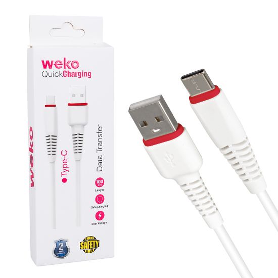 WEKO WK-22021 USB TO TYPE-C 1 MT ŞARJ KABLOSU(NO:2 resmi