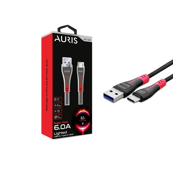 Auris CB26 Type-C Kablo Işıklı 3.4A resmi