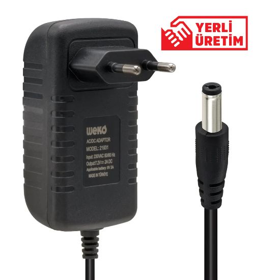 WEKO 7.2 VOLT - 2 AMPER 5.5*2.5 UÇLU LEDLİ ŞARJ Cİ resmi