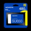 Adata 480GB 2.5" SU650 Ssd Harddisk 520/450MB resmi