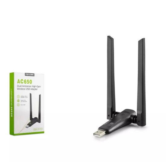 Pix-Link Usb Wifi Adaptör Ac650 2.4Ghz & 5Ghz Rtl8 resmi