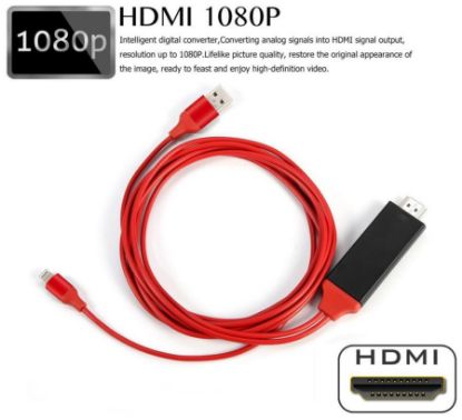OEM Lightning Hdmi Çevirici Dönüştürücü Tv Kablosu resmi