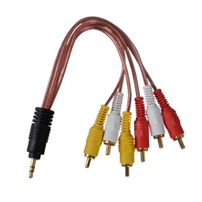PM 3.5 MM STEREO ERKEK / 6 RCA ERKEK 5+1 KABLO resmi