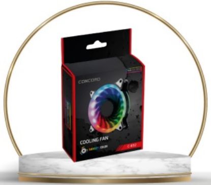 CONCORD 12CM KASA FANI IŞIKLI RAINBOW resmi
