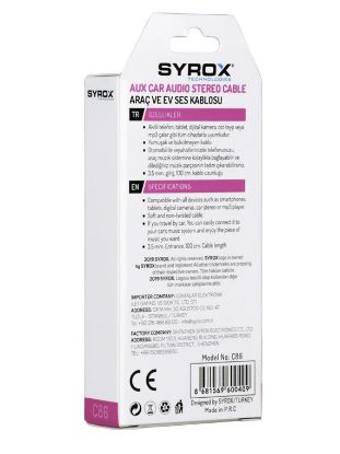 SYROX C86 Aux / 1,0M / Eko Kablo resmi