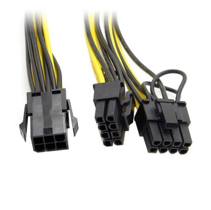 Alfais Pci e 8 Pin (6+2) 2X Pci-e Ekran Kartı Powe resmi